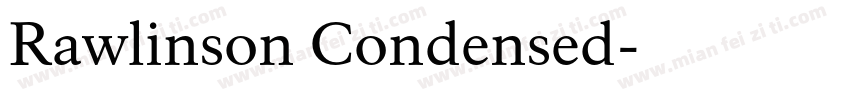 Rawlinson Condensed字体转换